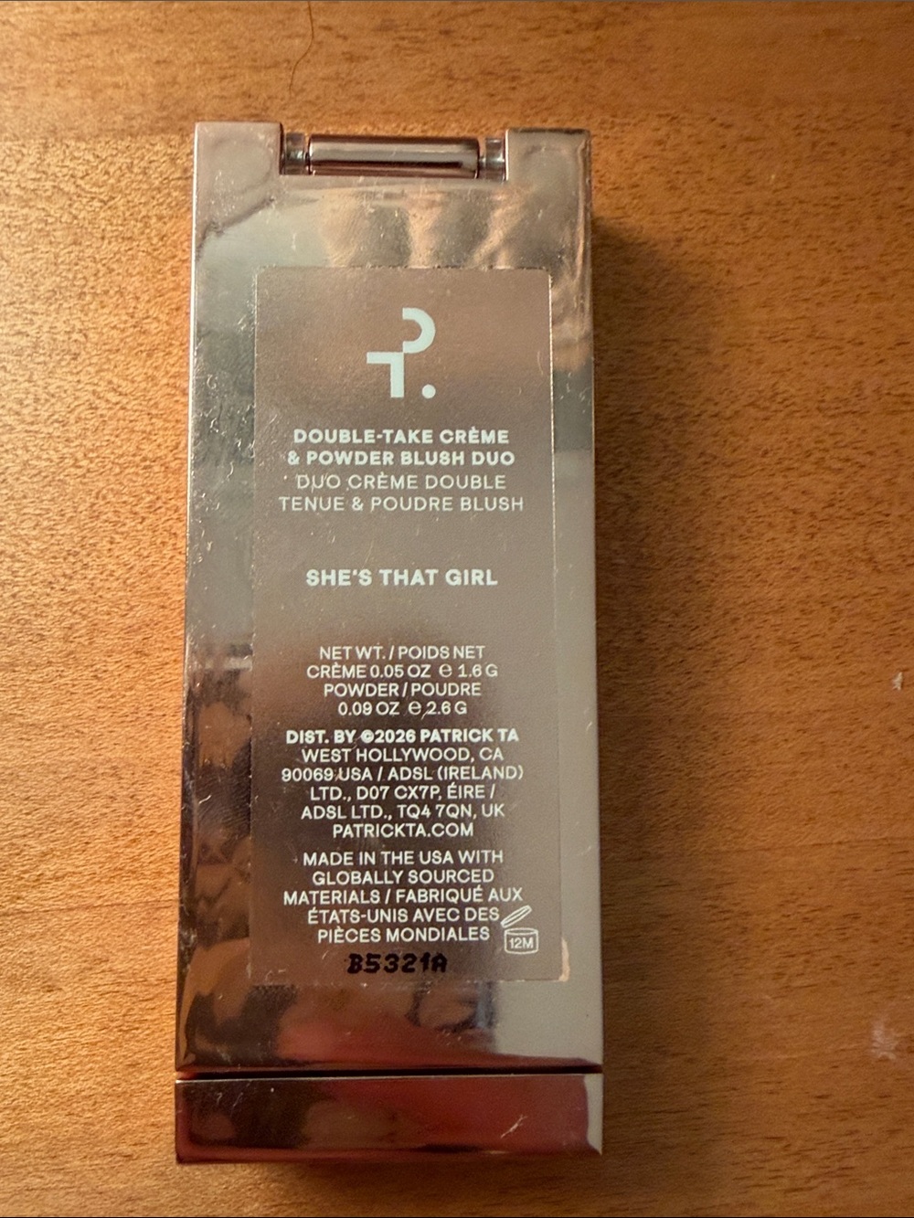 Patrick Ta Double-Take Crème & Powder Blush Duo — Rose Gold